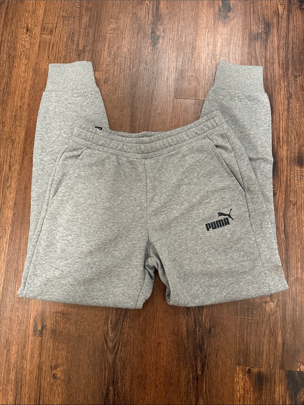 Puma  Gray Logo Joggers